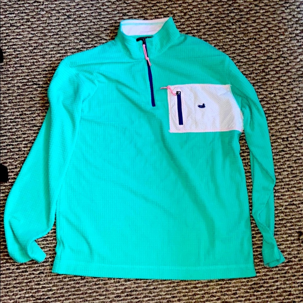 Teal and pink Dune Pullover